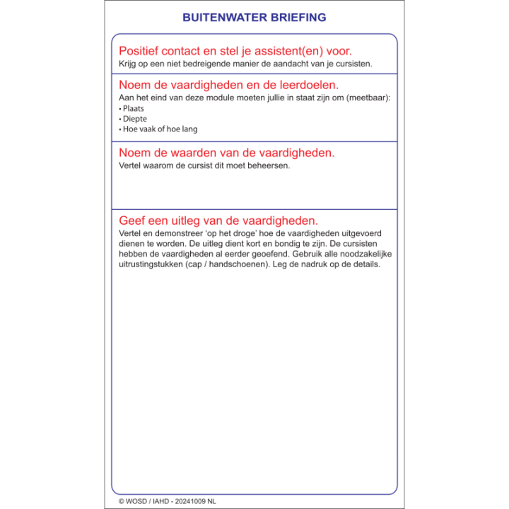 Lei 'Briefing buitenwater'
