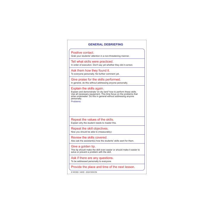 Slate set 'Briefing / debriefing'